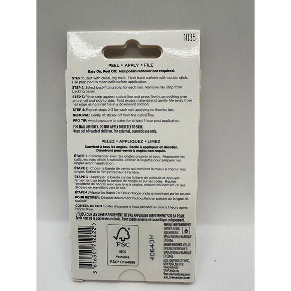 Sally Hansen Salon‎ Effects Nail Strips 32 Count lot of 5 sets - easy peel file - Picture 5 of 11